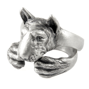 kozoo原创牛头梗爪子套戒饰品纯银s925戒指指环宠物首饰高级定制