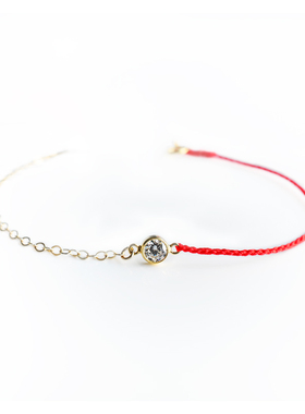 单钻幸运本命年红绳手链