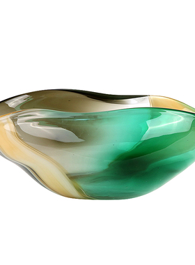 渐变玻璃欧式风艺术收纳盘摆件