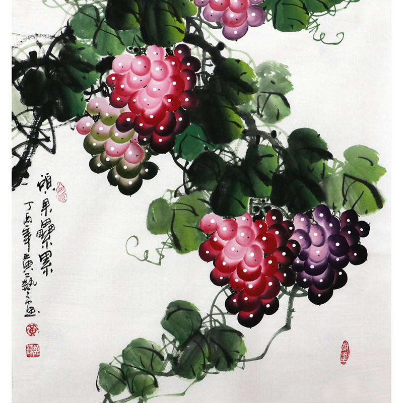 dmc餐厅风黄艺硕果累累十字绣