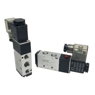 气动电磁控制阀24v电磁换向阀 4v210-08b电磁阀配件线阀线圈 220V