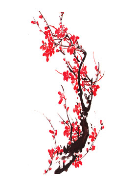 樱花纹身贴防水女持久ins风花臂性感可爱锁骨泫雅彩色仿真不永久