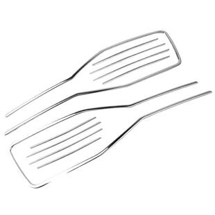 适用于16-18款奥迪A6L前杠雾灯改装饰亮条C7前脸前唇保险杠防擦条