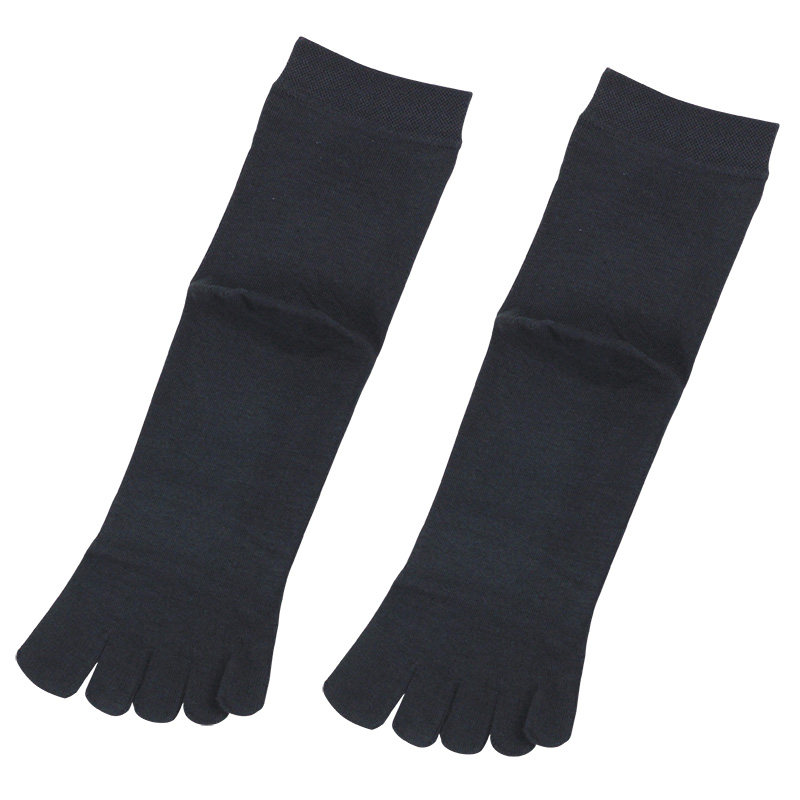 欧蒂爱男袜竹炭纤维男式纯棉秋季脚趾中筒袜防臭男士五指分开袜子