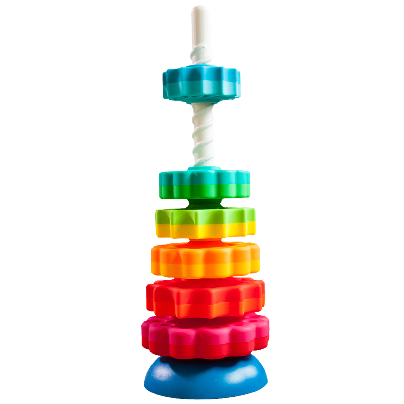  Fat brain疊疊樂益智玩具彩虹疊圈1-2歲嬰幼寶寶轉轉樂智庫轉轉塔