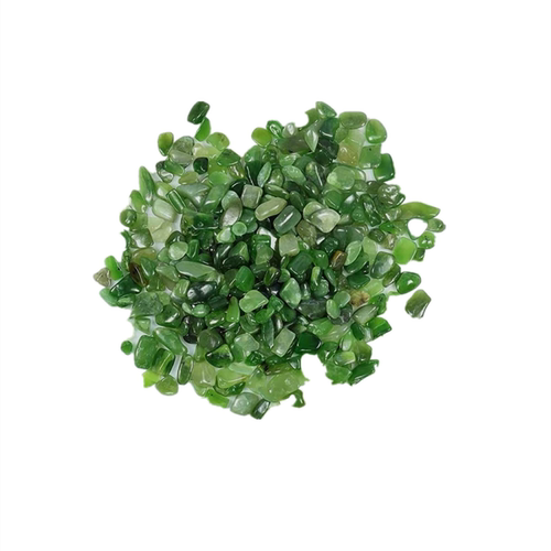 天然绿碧玉原石无孔水晶碎石鱼缸造景花盆装饰风水摆件曼扎供佛