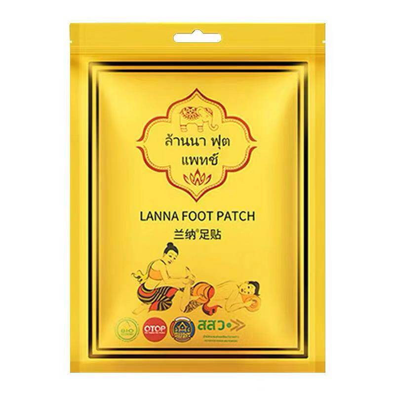 泰国兰纳足贴正品睡眠纳兰艾草脚足贴