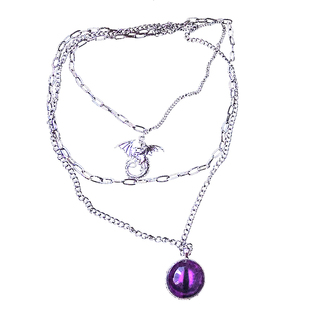 怪糖饰物集原创三层金属项链暗龙眼球恶龙男女同款