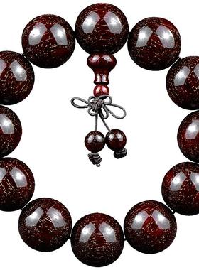 沧桑风鸡血红小叶紫檀手串