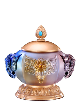 台湾古法琉璃供水杯观音贡杯