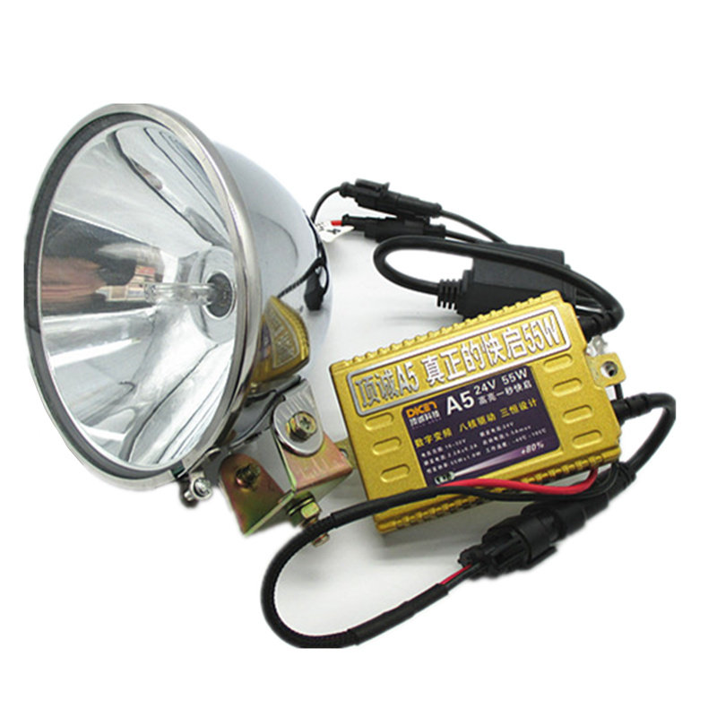 汽车货车氙气灯12V24V超亮4寸5寸圆一秒快启射灯越野车改装前大灯