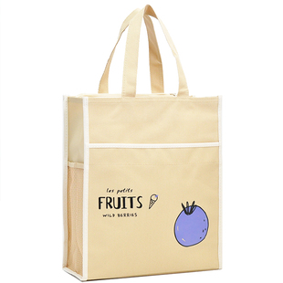 都市阿布中小学生书包装书的袋子美术手提包帆布女手拎补习补课包