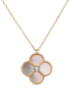 2022年新款两面可s925贝壳四叶草