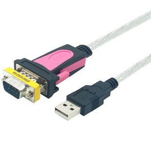 Z-TEK力特USB转RS232串口线DB9针9孔公母头工业级COM转换器23直通交叉1拖4四口母头交叉双头双口