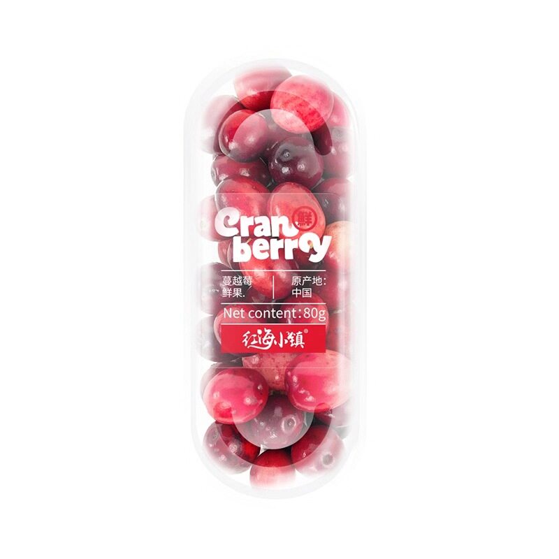 Cranberry新鲜蔓越莓鲜果红海小镇女性脆酸水果黑龙江抚远浆果