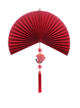 馨点家中式风装饰大流苏工艺扇