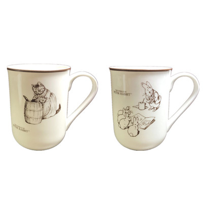 外贸出口骨瓷彼得兔系列可微波