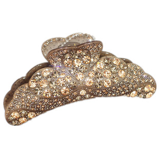 日韩流行发饰品韩国大号水钻盘发抓夹中号发夹马尾夹夹头发的夹子