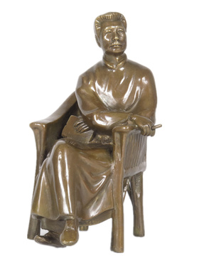 样板间纯铜鲁迅雕像手办软装饰品