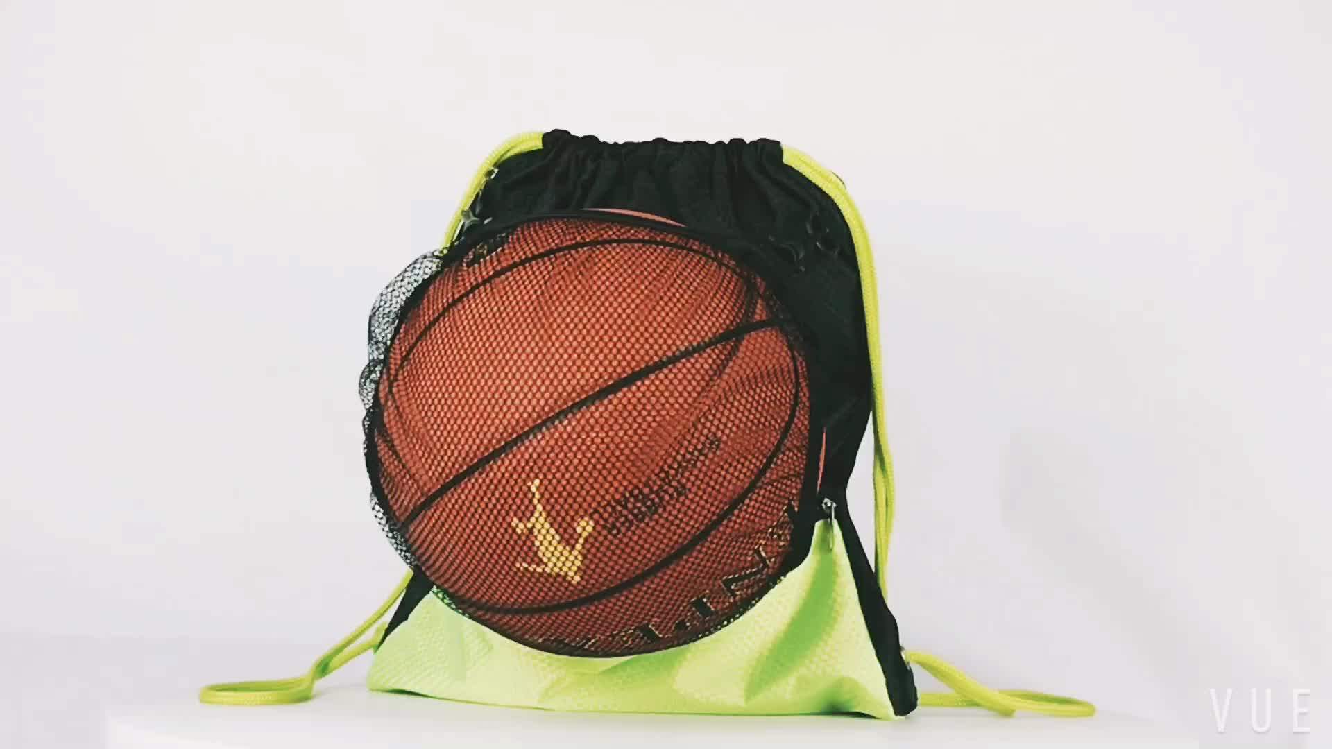 2017 Newest Design Sports Drawstring Backpack With Hiding Mesh Holder