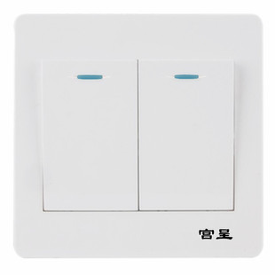 二开暗装明装开关插座二开 两开双控双开双控面板2开二位墙壁开关