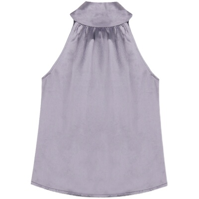 无袖醋酸sibleu露背法式套头