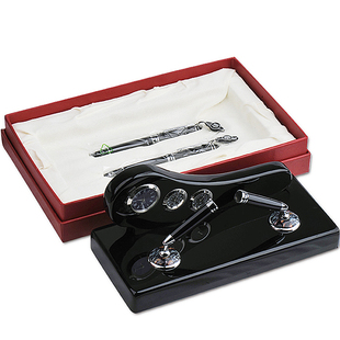 笔架收纳桌面小摆件创意duke公爵宝珠钢笔多功能笔挂斜插式笔台实木办公台笔5号礼品盒装台笔固定签字笔