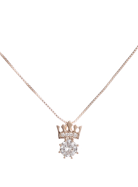 韩版皇冠项链女款时尚森系饰品