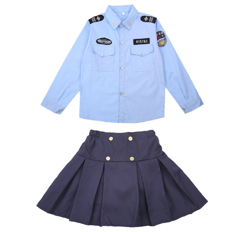 儿童制服毕业照小交警