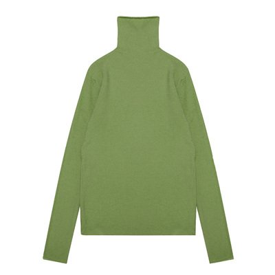 少女牛油果绿色弹力软糯针织衫