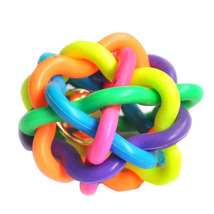 宠物玩具狗狗缠绕球五彩球耐咬球发生球内含铃铛