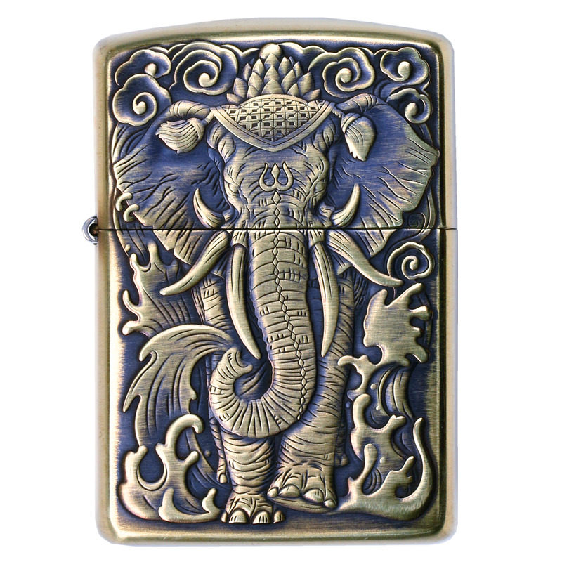 ZIPPO之宝送礼雕刻纯铜打火机