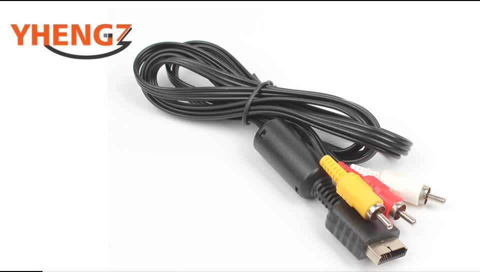 New Arrival Ps2 Ps3 Game Av Tv Charge Cable 3 Rca Hexagonal Shape Rgb