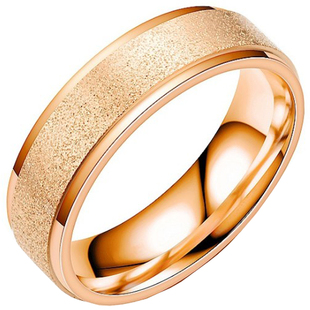 韩版时尚玫瑰金满天星情侣戒指一对定制男女简约磨砂对戒饰品刻字