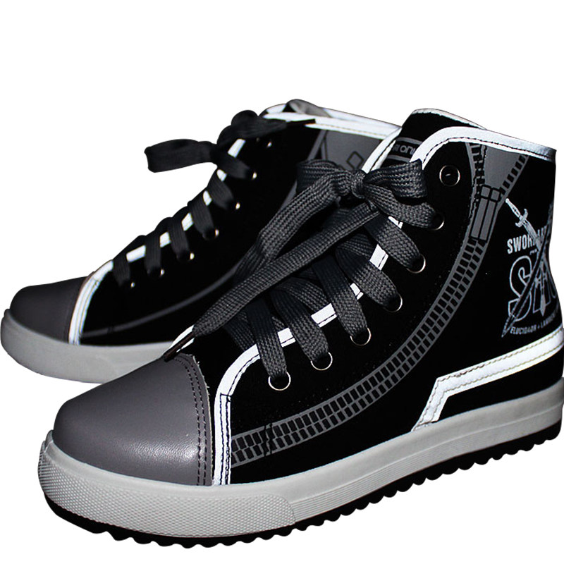 刀剑神域帆布板鞋桐谷和人cos高帮运动鞋男女情侣动漫鞋子大促价