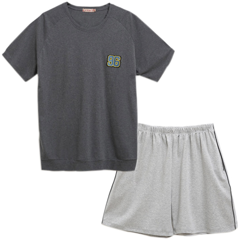 大码睡衣男夏薄纯棉短袖全棉宽松加肥加大胖子家居5XL居家服外穿