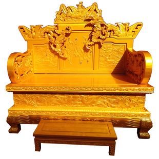 明清古典仿古帝王椅皇后椅龙椅凤椅 女王椅皇宫椅黄金漆宝座沙发