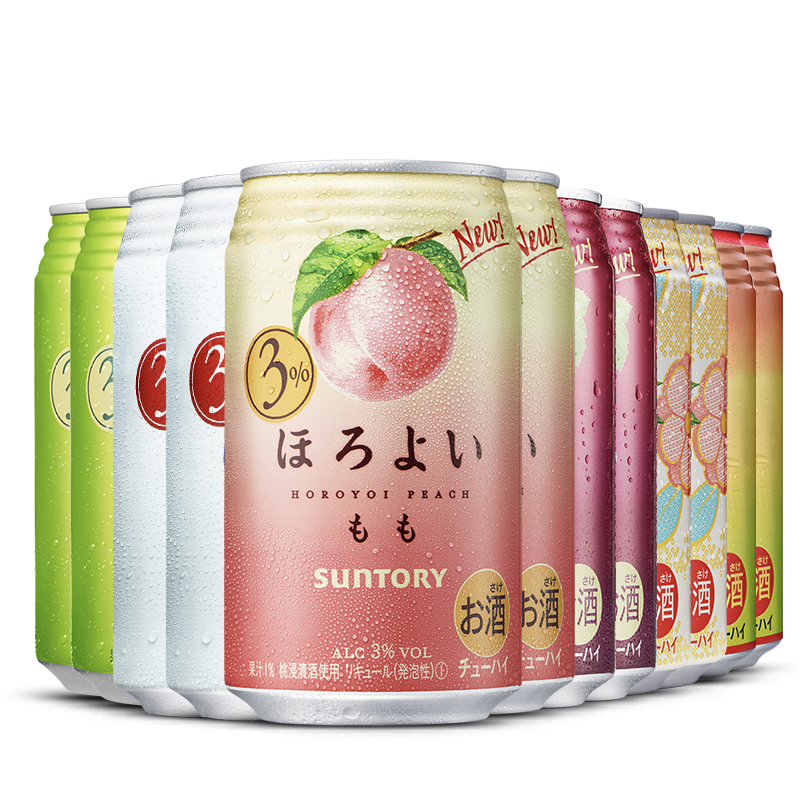 [全家福]日本进口HOROYOI和乐怡预调鸡尾酒6口味350mL*12罐三得利-实得惠省钱快报