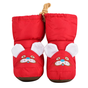 婴儿冬季长筒防水棉鞋0-1岁高帮加棉保暖包棉裤鞋男女宝宝不掉靴