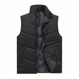 男女同款工作服仿羽绒棉马夹冬装真空棉马甲大码背心加厚保暖坎肩
