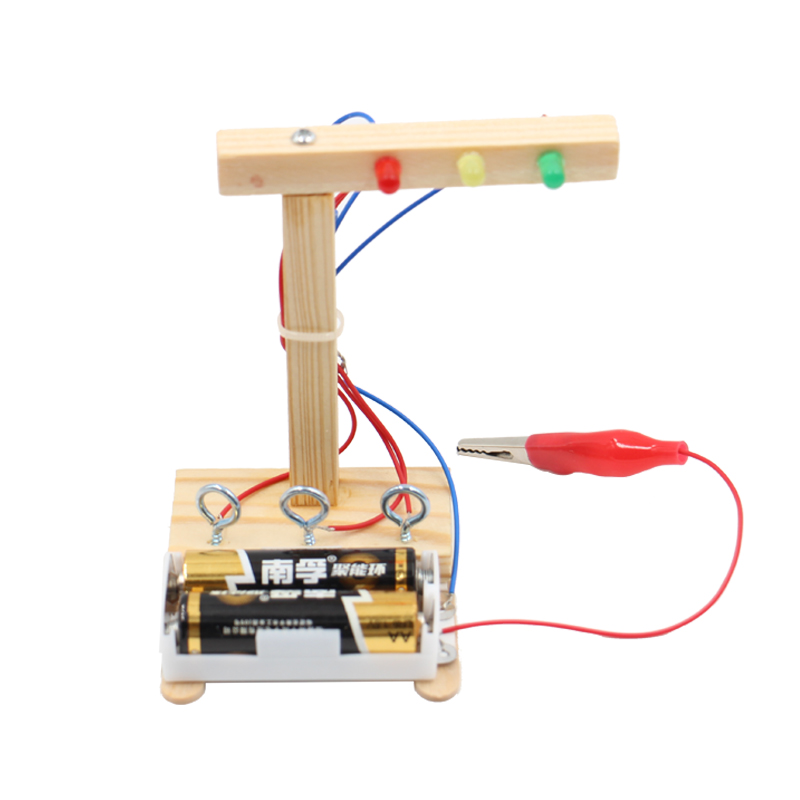 儿童手工DIY材料科技小制作创意红绿灯小发明小学生科学实验玩具