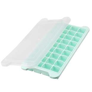 日式硅胶冰格带盖子冰箱冻冰块神器冰块模具制冰盒辅食盒冷冻盒子