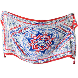 旅游度假夏天海边超大两用百搭棉麻沙滩巾 防嗮速干披肩 裹裙泰国