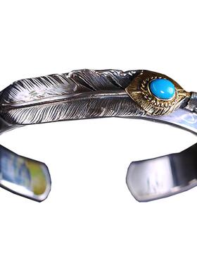 天使之愿s925男个性风格羽毛手镯