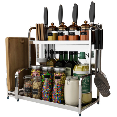 304不锈钢厨房置物架台面收纳