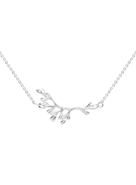 thisness秘密花园纯银树叶项链