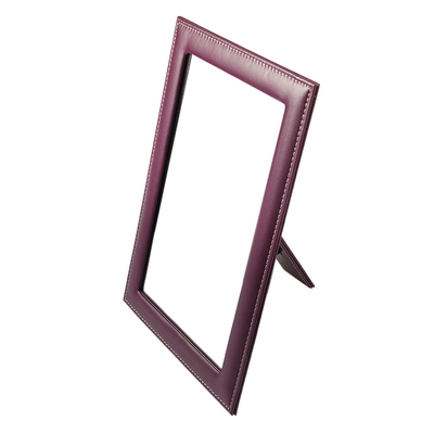 台式梳妆镜皮革镜高清超大号镜子