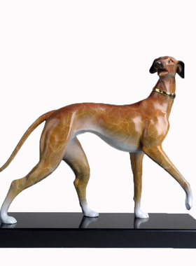 摆件品十骏犬黄豹装饰礼物铜雕