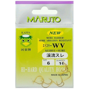 土肥富鱼钩日本原装进口河童牌WV钨钒合金溪流有倒刺无倒刺鱼钩