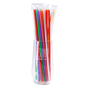 1000只一次性彩色独立包装细吸管豆浆果汁饮料奶茶透明吸管包邮